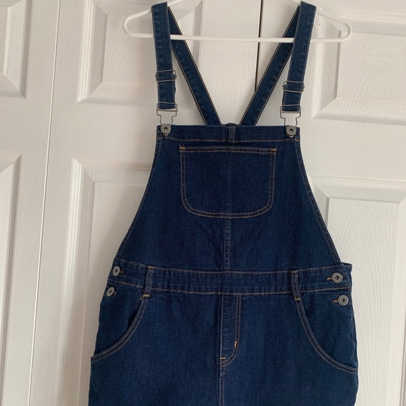 Modcloth overall denim shortalls. Size large - Picture 1 of 5